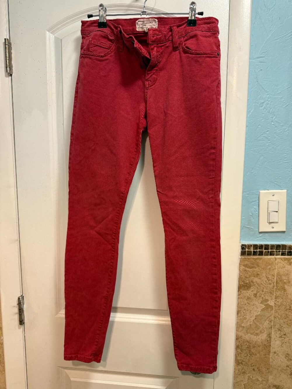 Current/Elliott Red Skinny Jeans